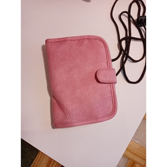 TRAVELON Pink Faux Suede Anti-Theft Crossbody Bag Purse & Wallet Many Pockets - Picture 4 of 12